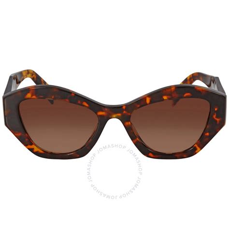 Prada Gradient Brown Irregular Ladies Sunglasses PR 07YS 